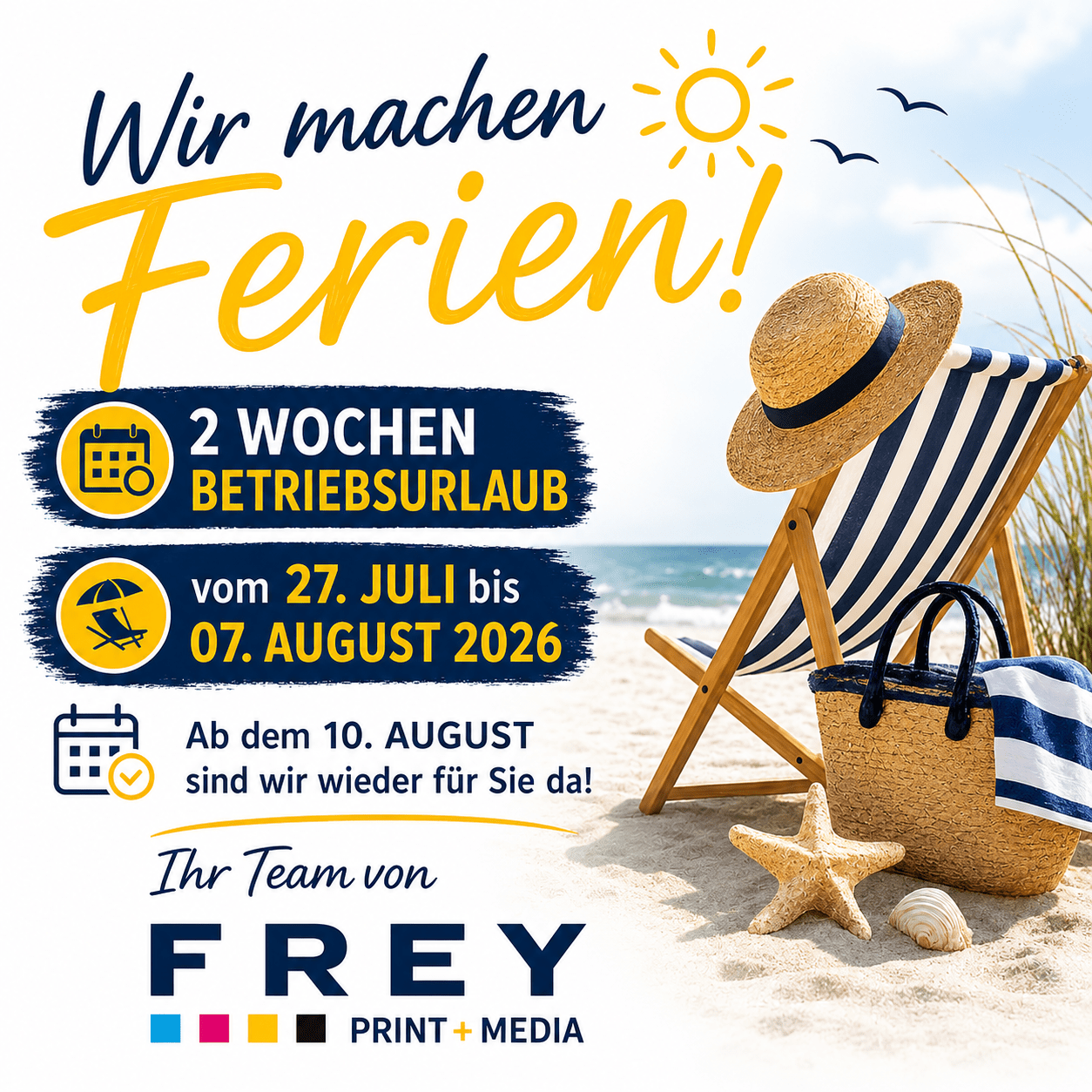 URLAUB 2026 - FREY PRINT + MEDIA